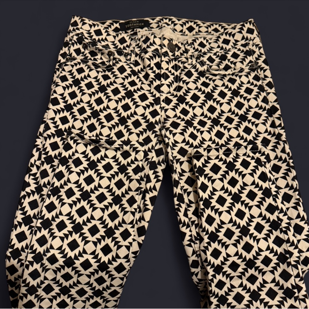 J. Crew Factory Monochrome Geometric Cropped Pants